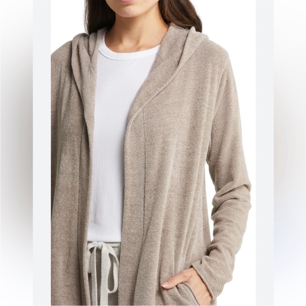 Barefoot Dreams CozyChic Ultra Lite Hooded Resort Cardigan Size Medium